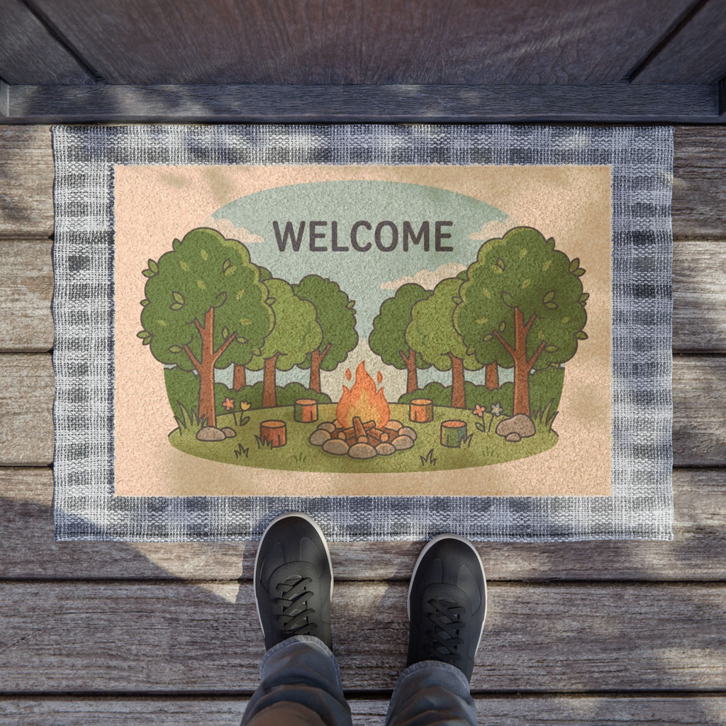 Woodland Campfire Welcome Mat