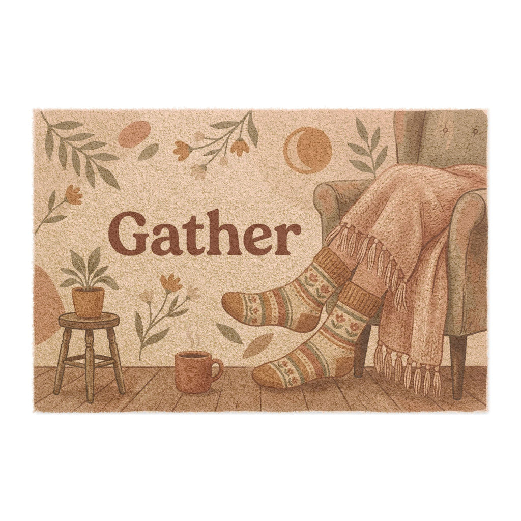 Boho Gather Cozy Socks Spring Doormat