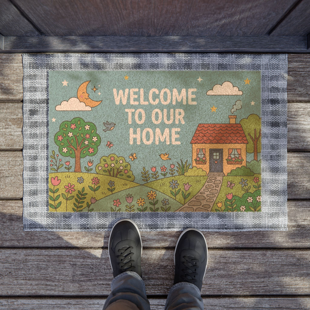 Cozy Moonlit Garden Welcome Doormat