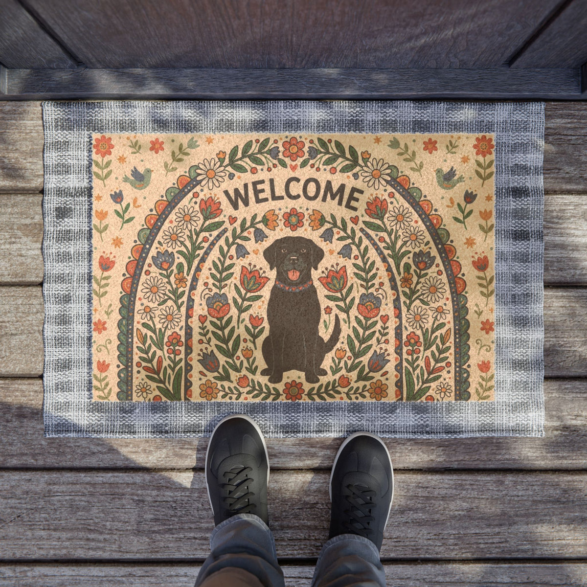 Penny's Folk Art Floral Welcome Doormat
