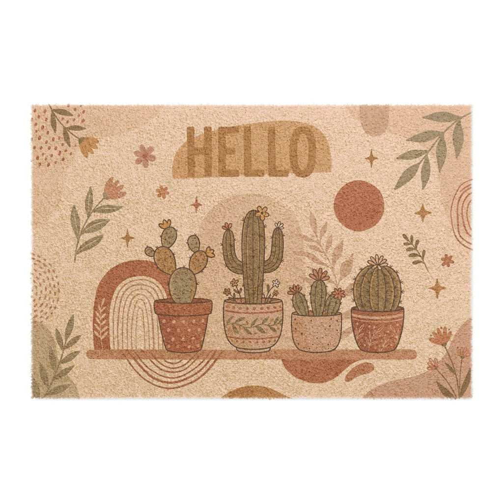 Cozy Boho Desert Blooms Welcome Doormat
