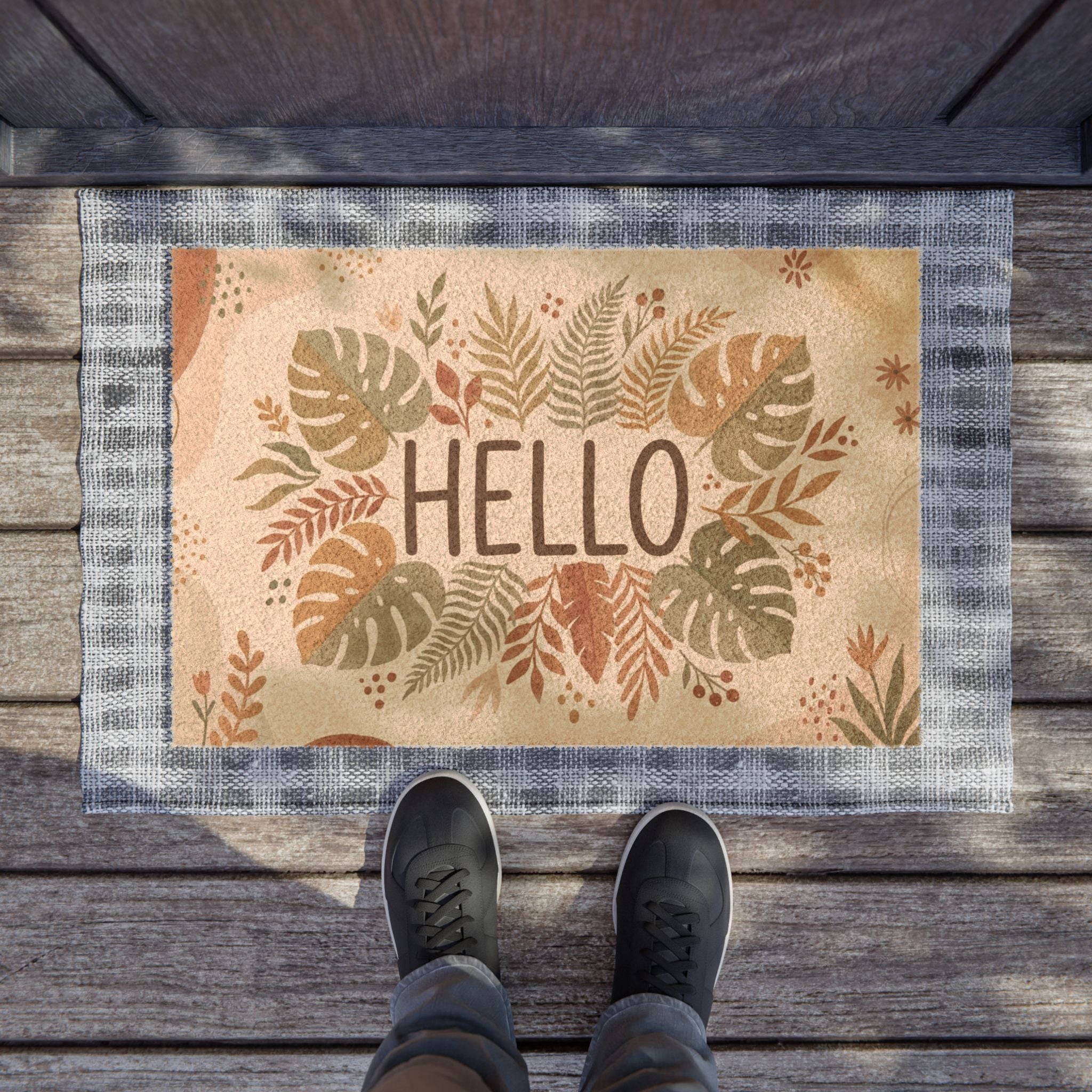 Boho Garden Hello Botanical Doormat