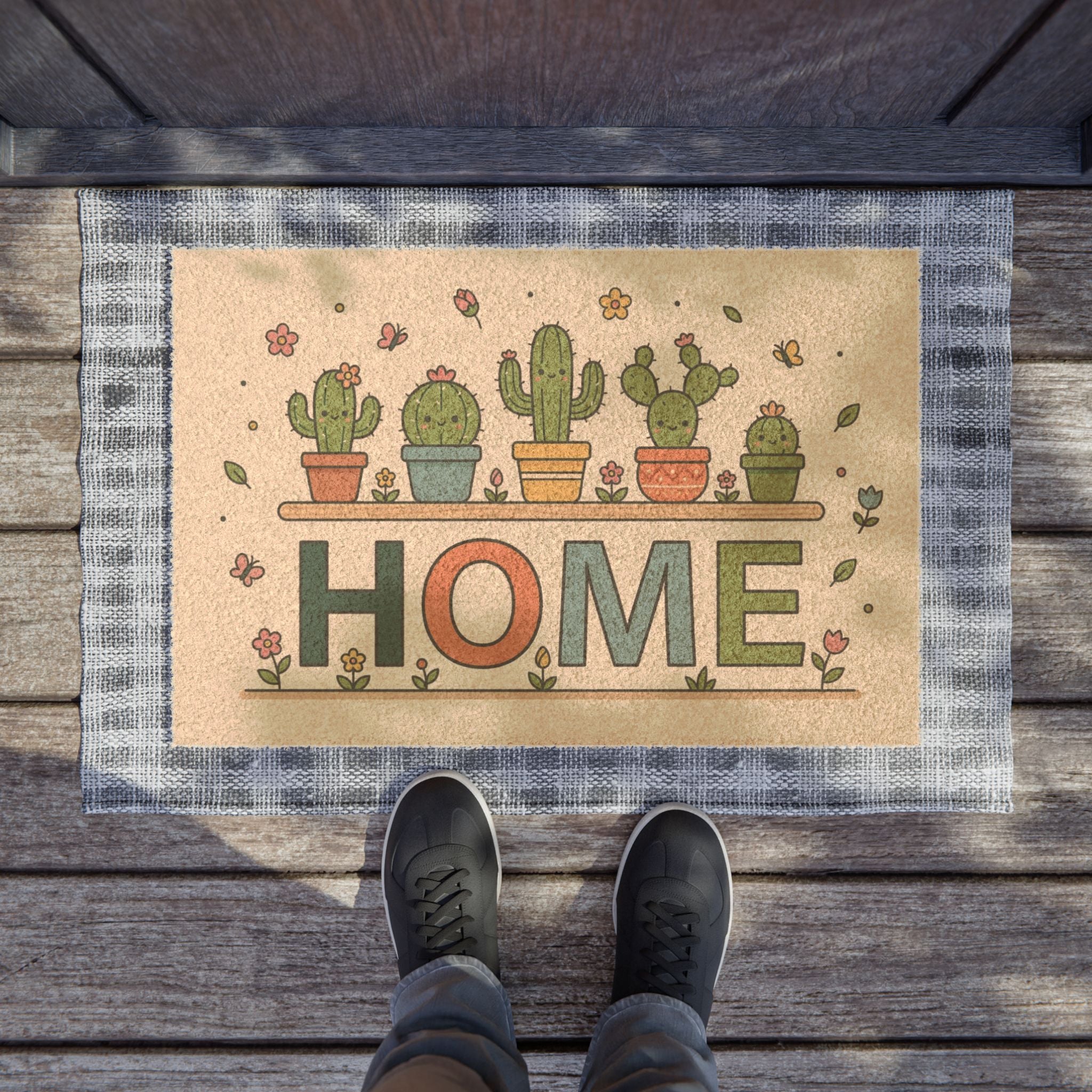Cozy Kawaii Cacti Spring Home Art Print