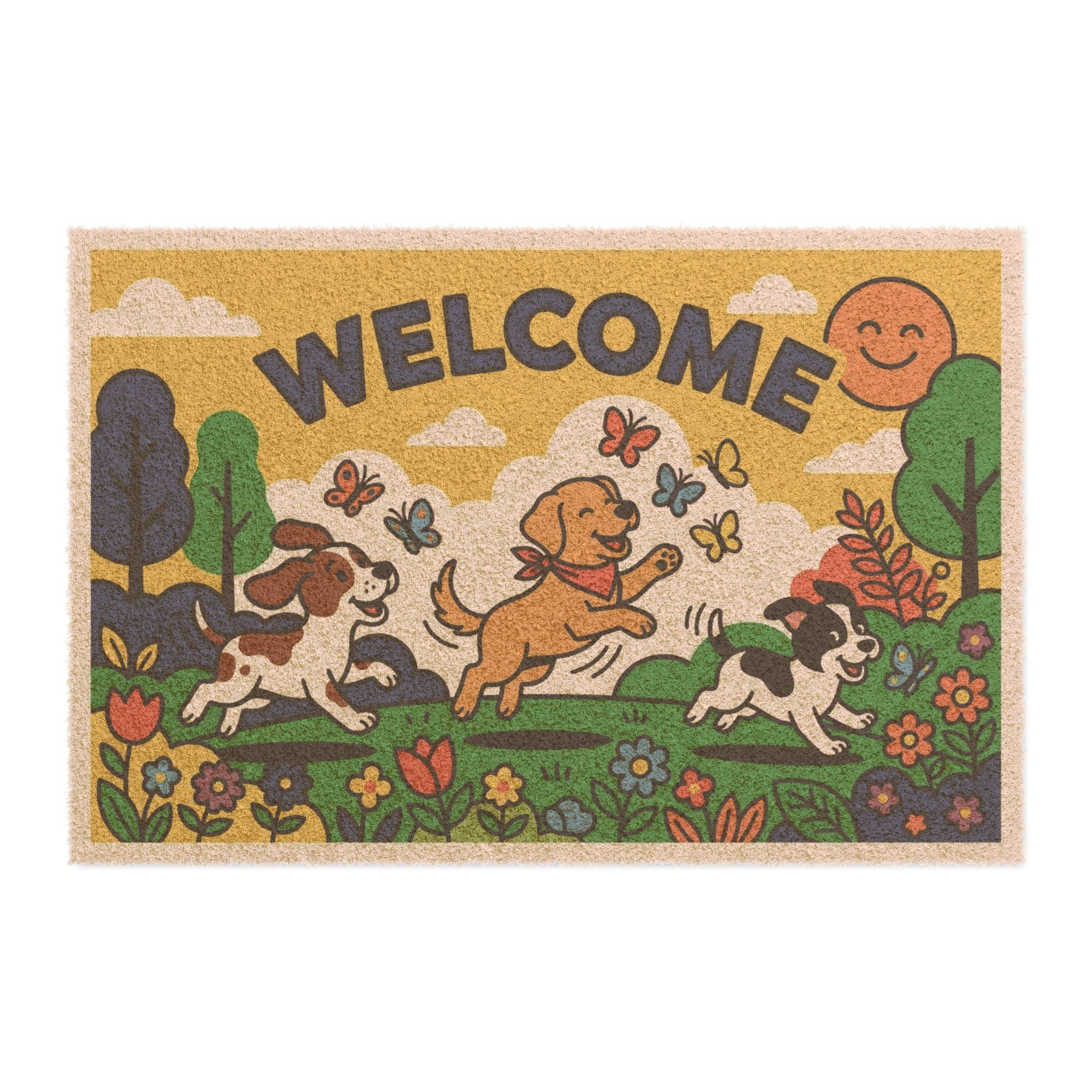 Bold Pop Art Puppy Paradise Welcome Doormat