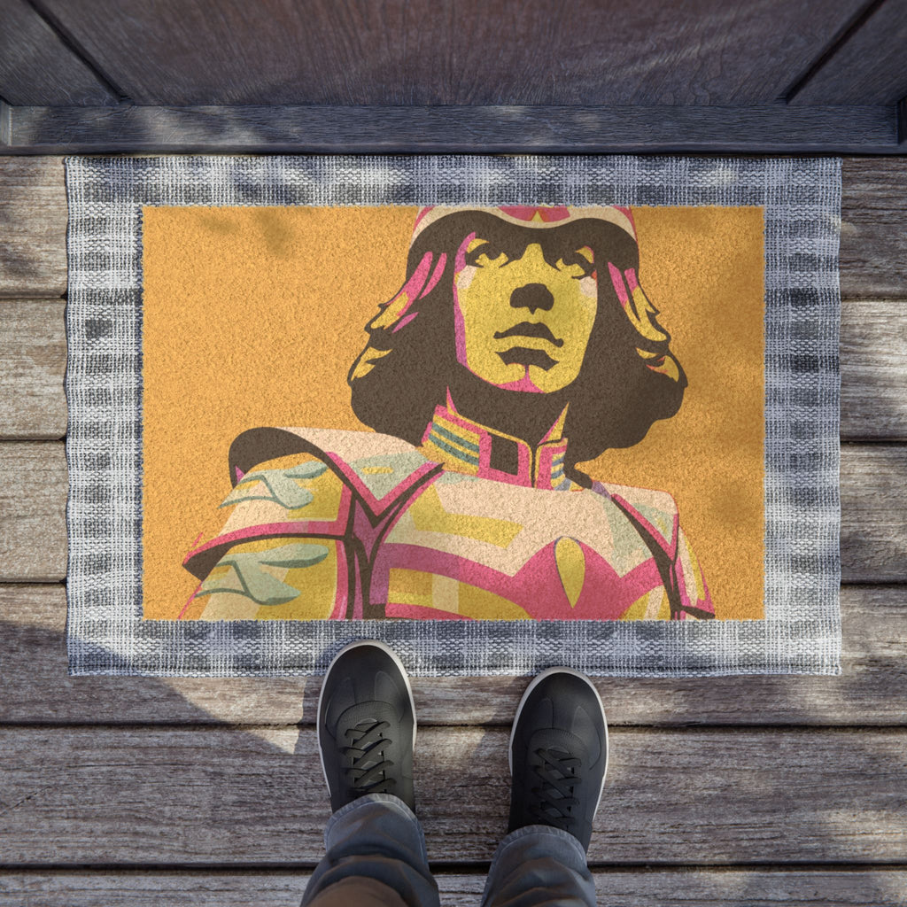 Neon Knight Welcome Mat - Bold Pop Art!