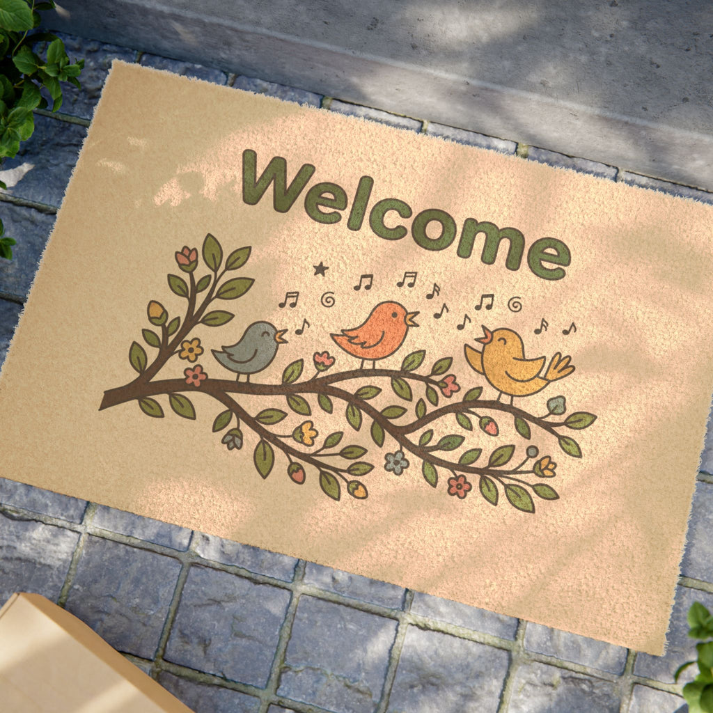 Spring Melodies Whimsical Welcome Sign