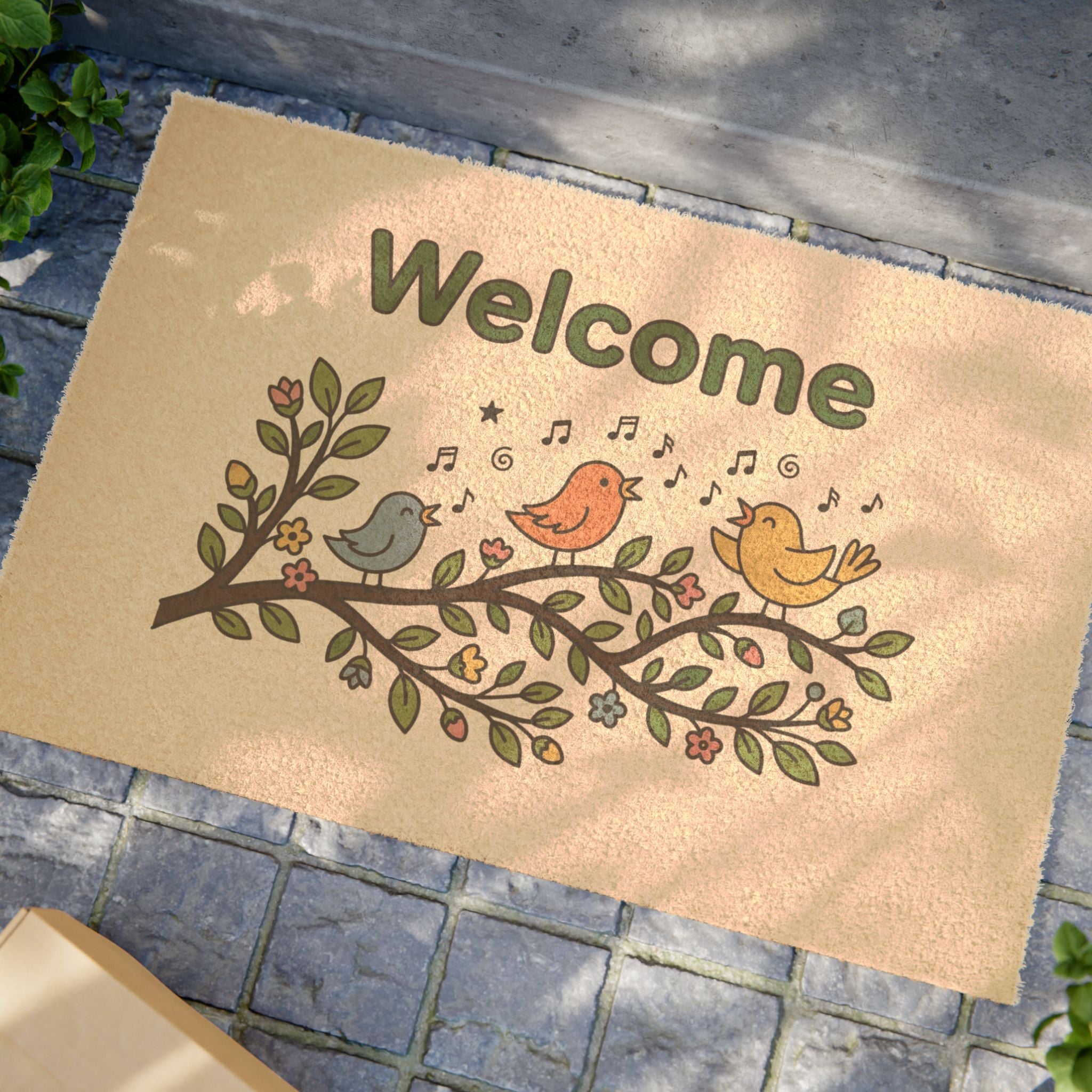 Spring Melodies Whimsical Welcome Sign