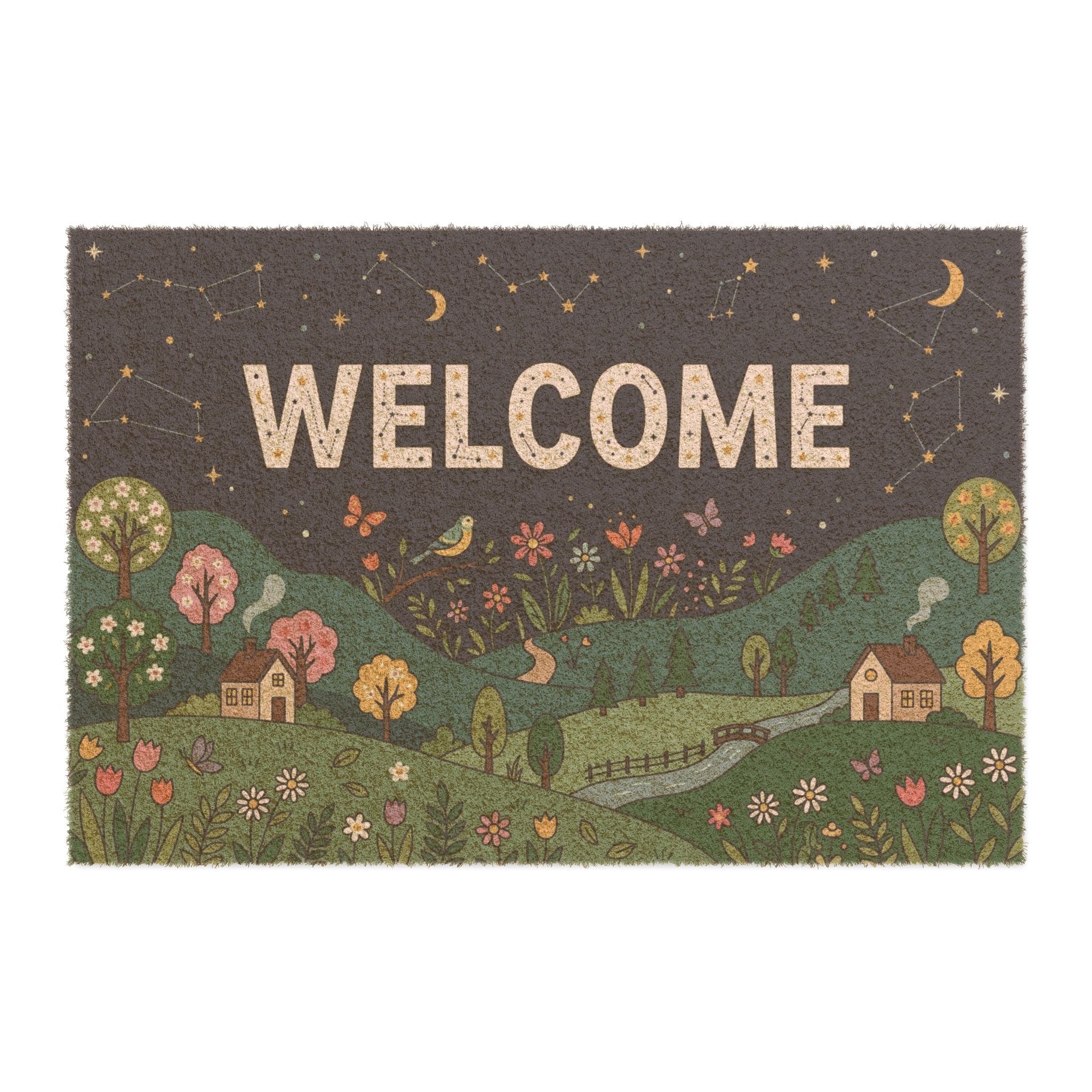 Celestial Spring Meadow Welcome Mat