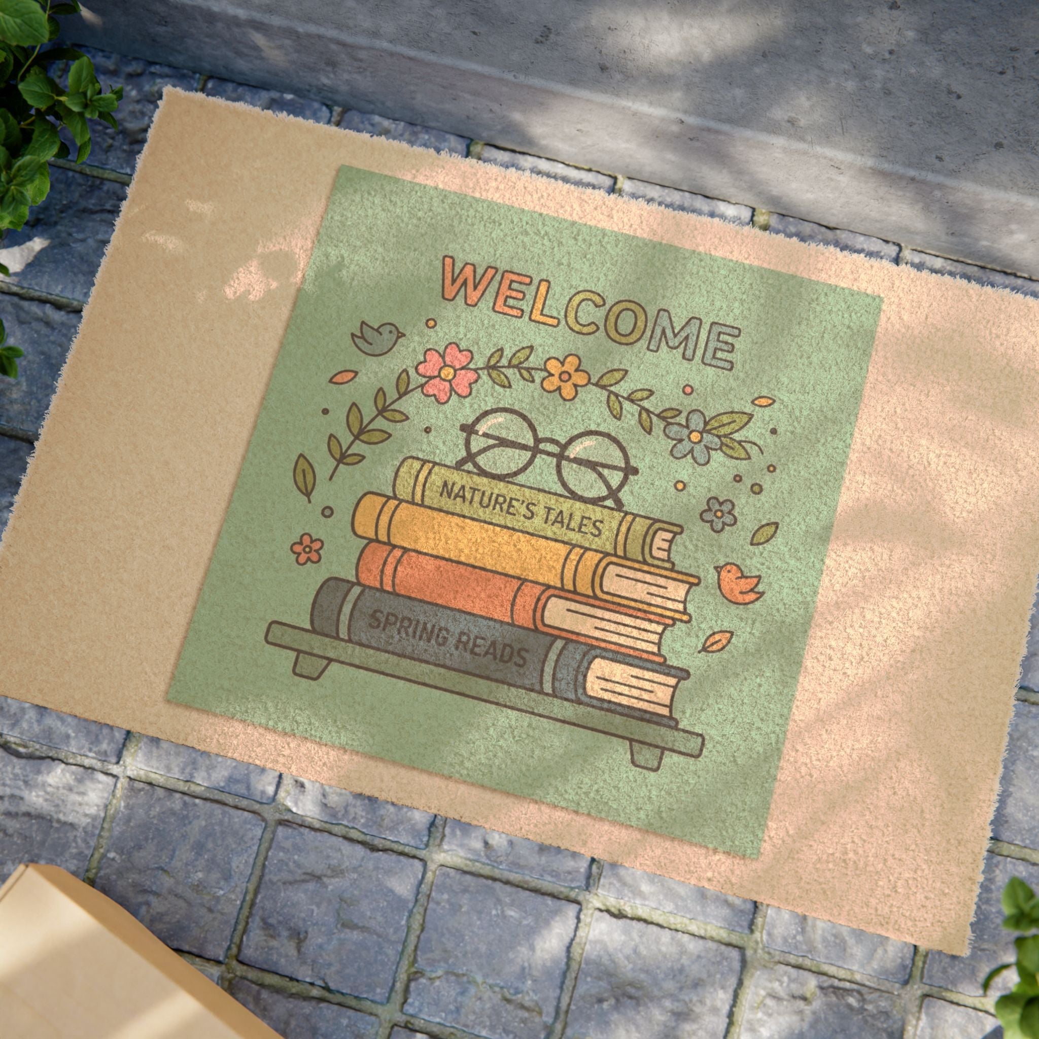 Spring Bookworm Welcome Art Print