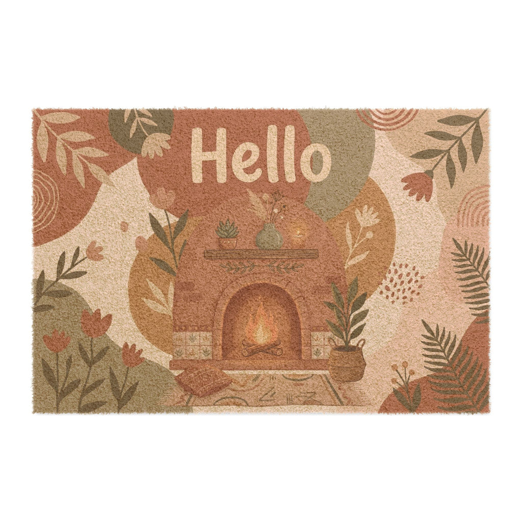 Cozy Boho Hearth Hello Welcome Mat