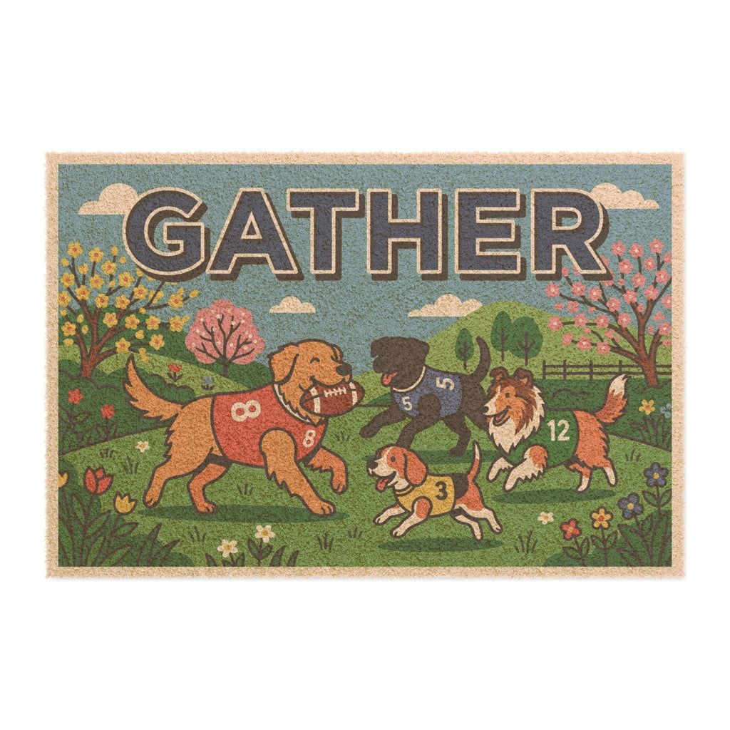 Gather Bold Pop Art Pups Football Print