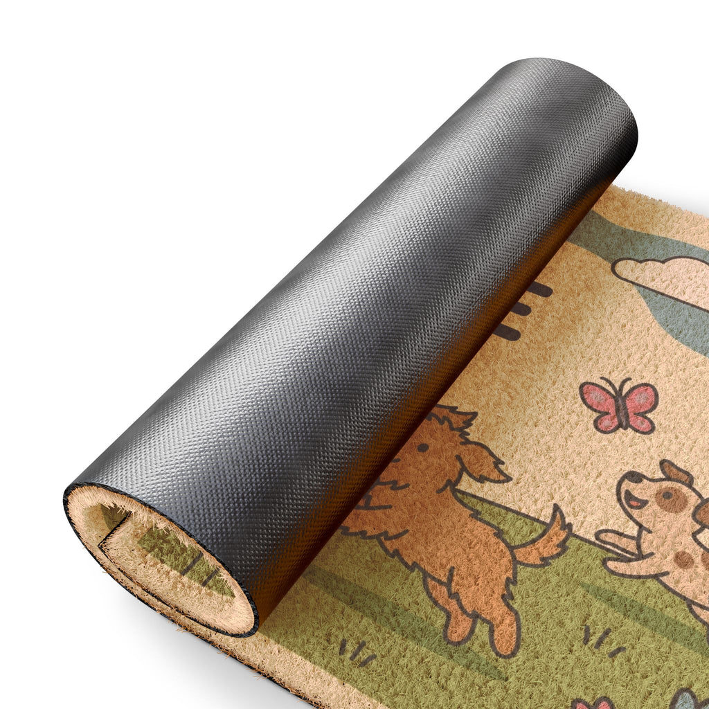 Playful Puppies Spring Home Doormat