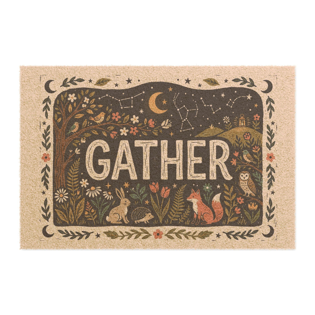 Celestial Gather Woodland Blockprint Art