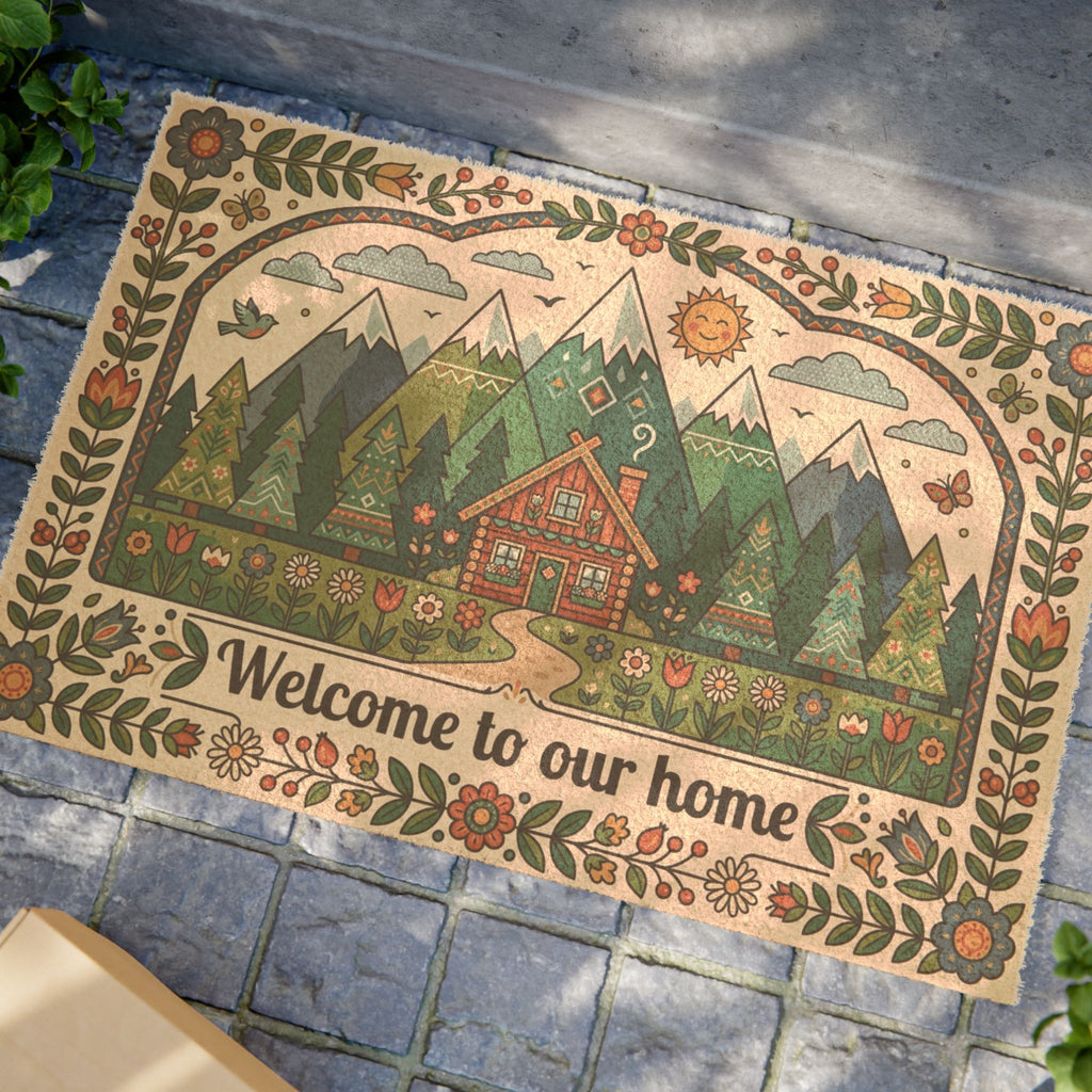 Nordic Peaks & Pines Welcome Home Doormat