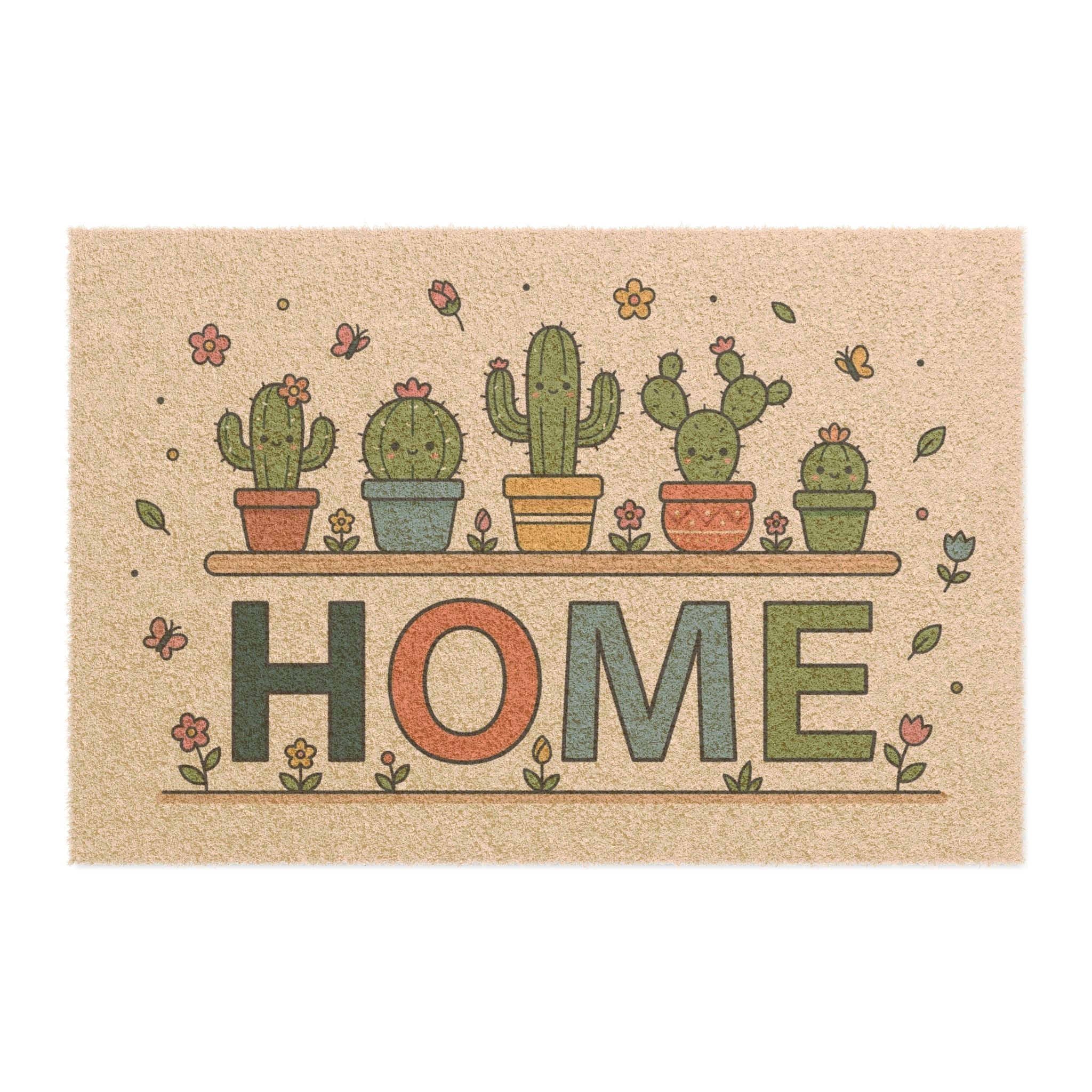 Cozy Kawaii Cacti Spring Home Art Print