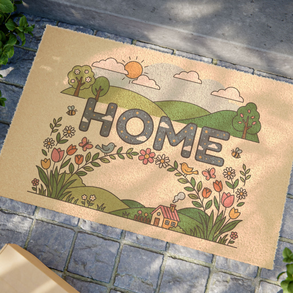 Starry Skies and Spring Blooms Doormat