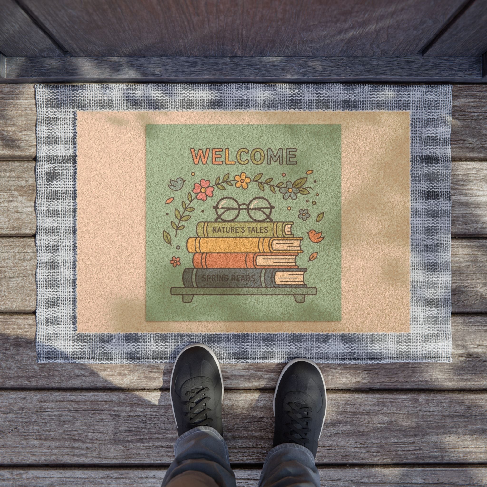 Spring Bookworm Welcome Art Print