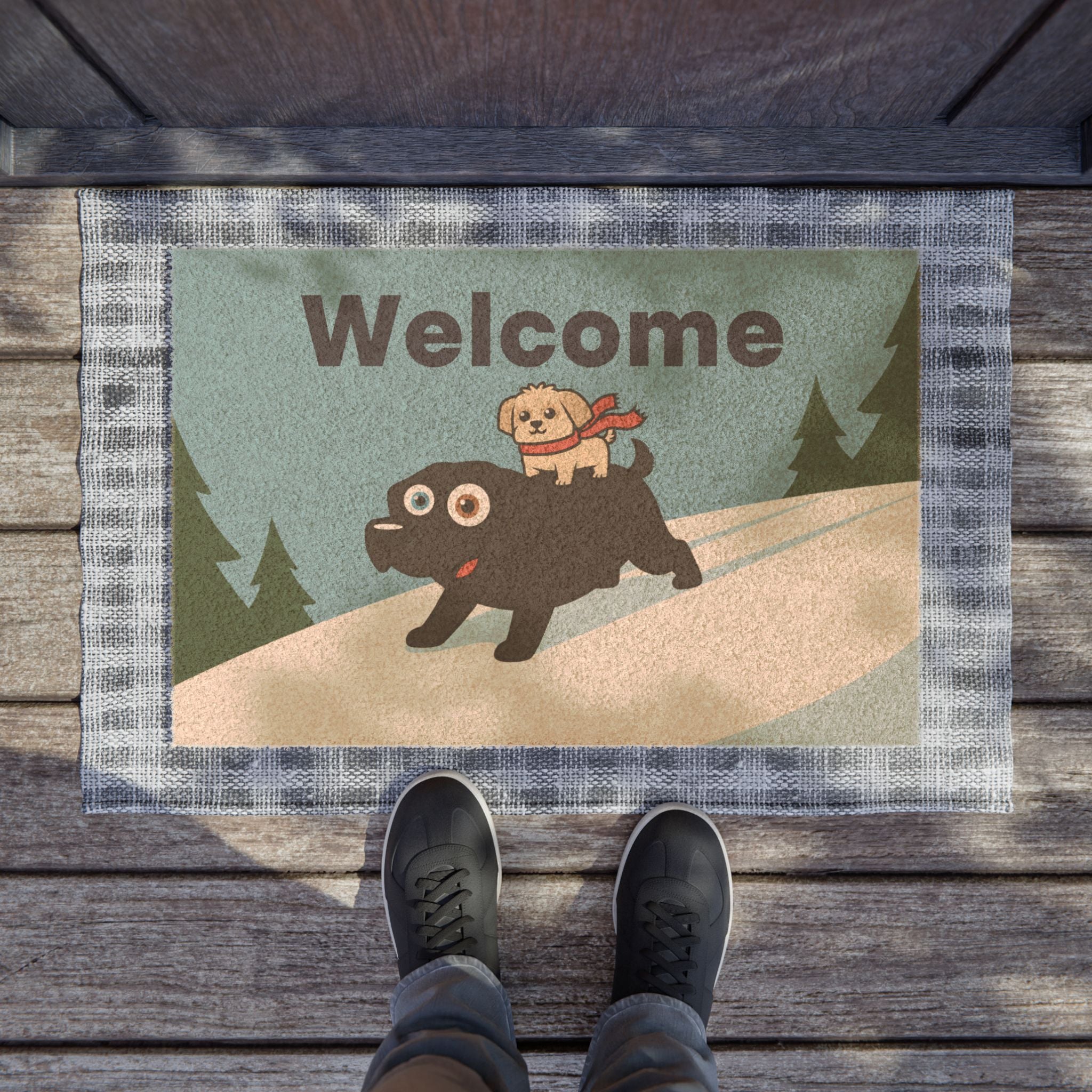 Goofy Lab & Shih Tzu Ski: Bold Art