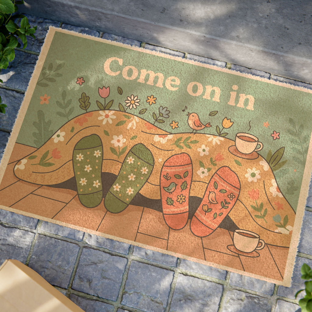Come On In Cozy Socks Doormat