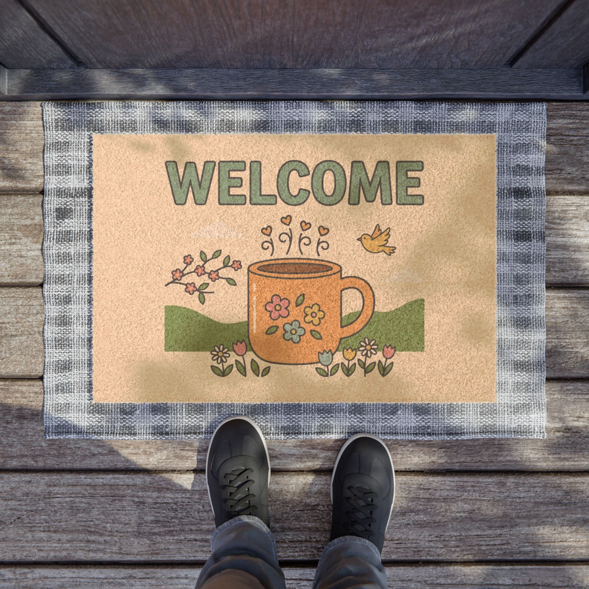 Cozy Spring Welcome Doormat